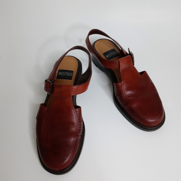 Westies Shoes - Westies Leather Straps Shoes Size 7M Brown